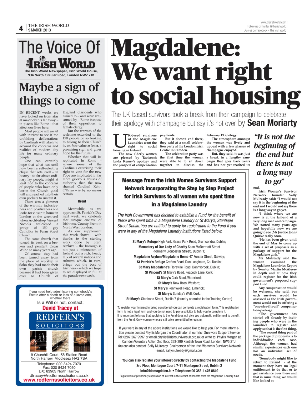 Irish World Preview Pages