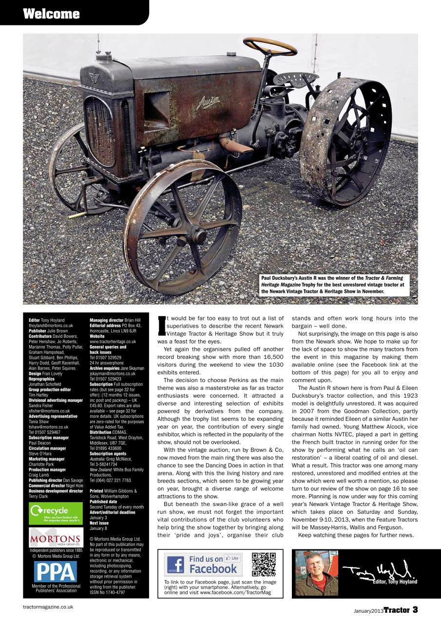 Tractor & Farming Heritage Magazine Preview Pages