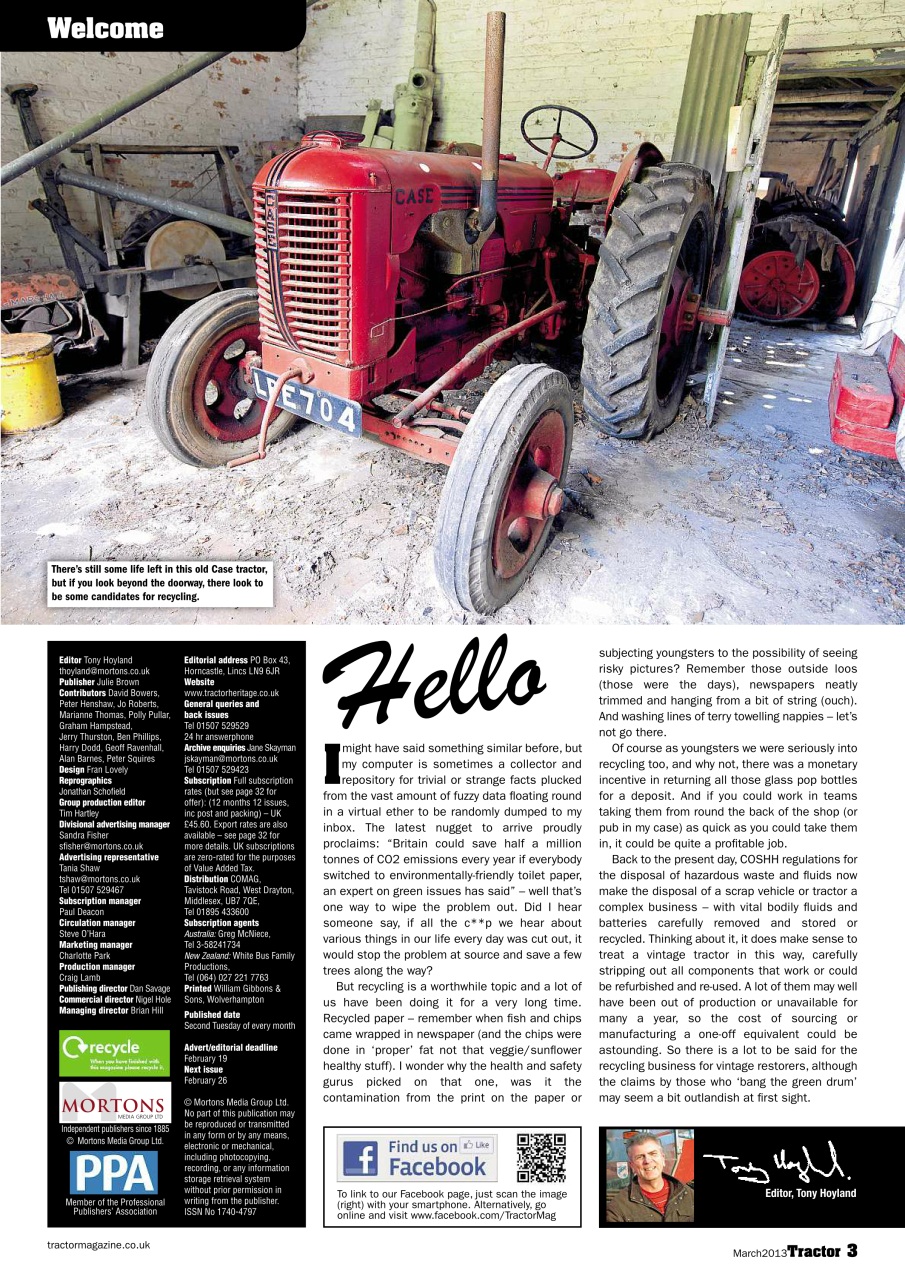 Tractor & Farming Heritage Magazine Preview Pages