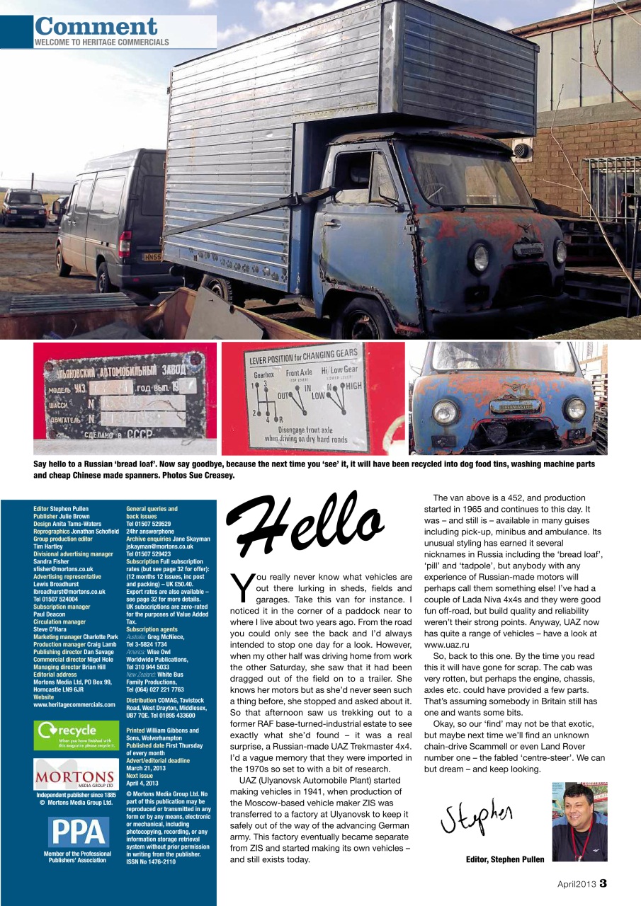 Heritage Commercials Magazine Preview Pages