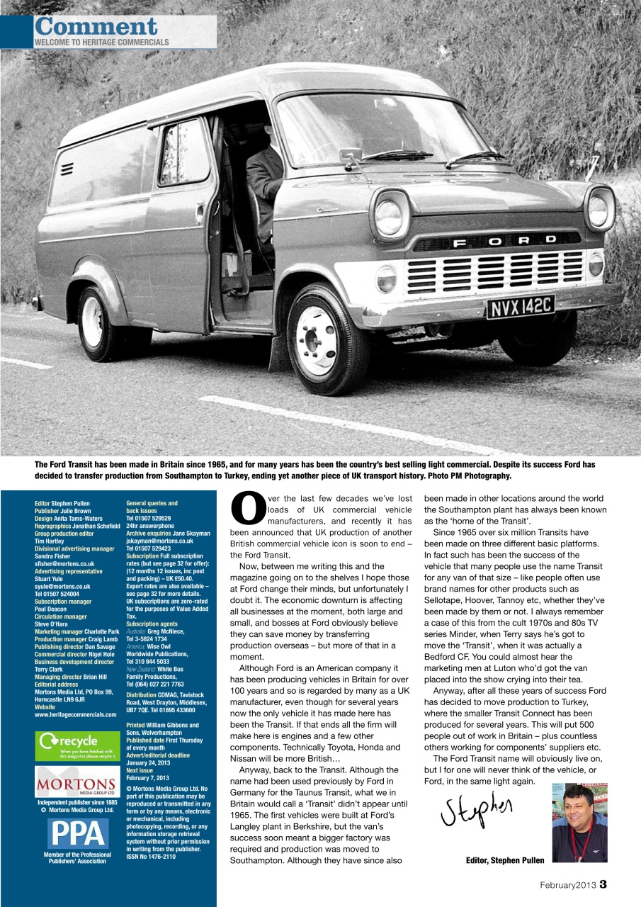Heritage Commercials Magazine Preview Pages