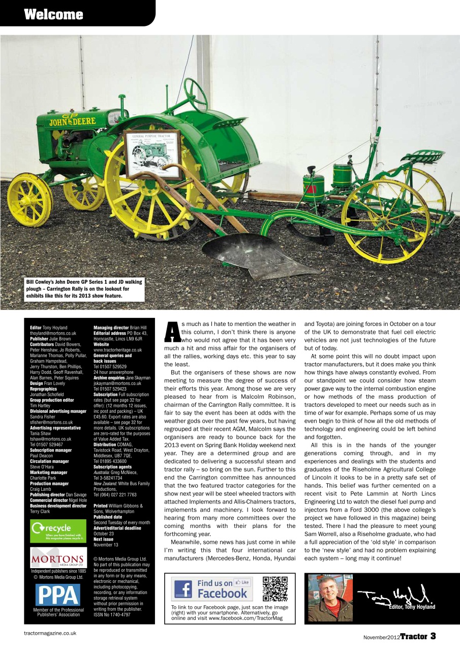 Tractor & Farming Heritage Magazine Preview Pages