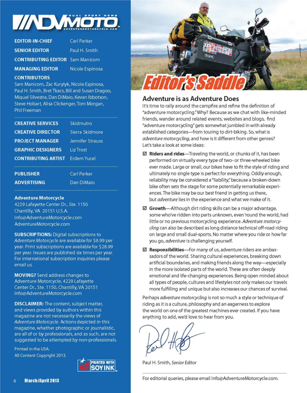Adventure Motorcycle Preview Pages