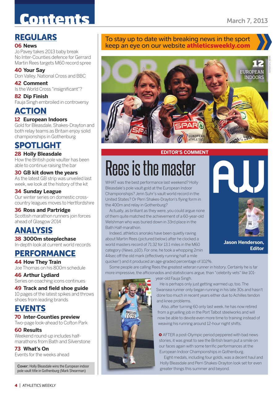 AW – Athletics Weekly Magazine Preview Pages