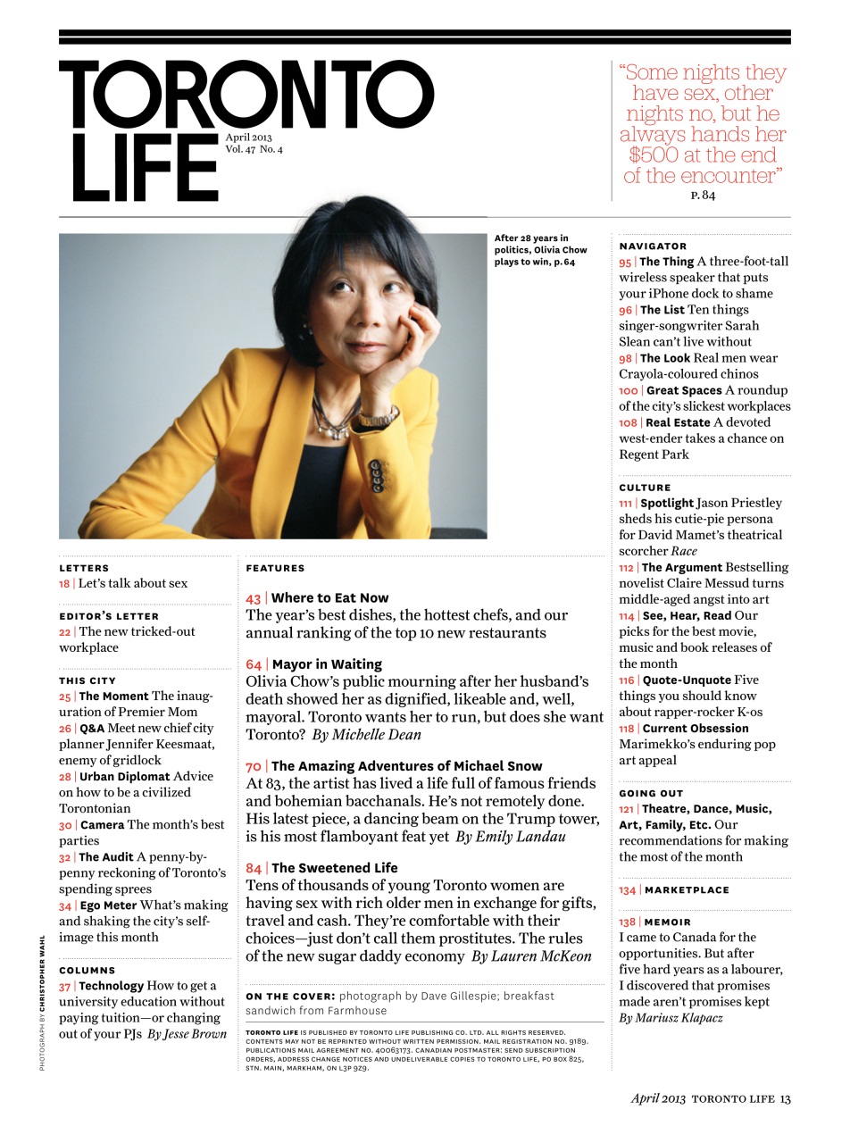 Toronto Life Preview Pages
