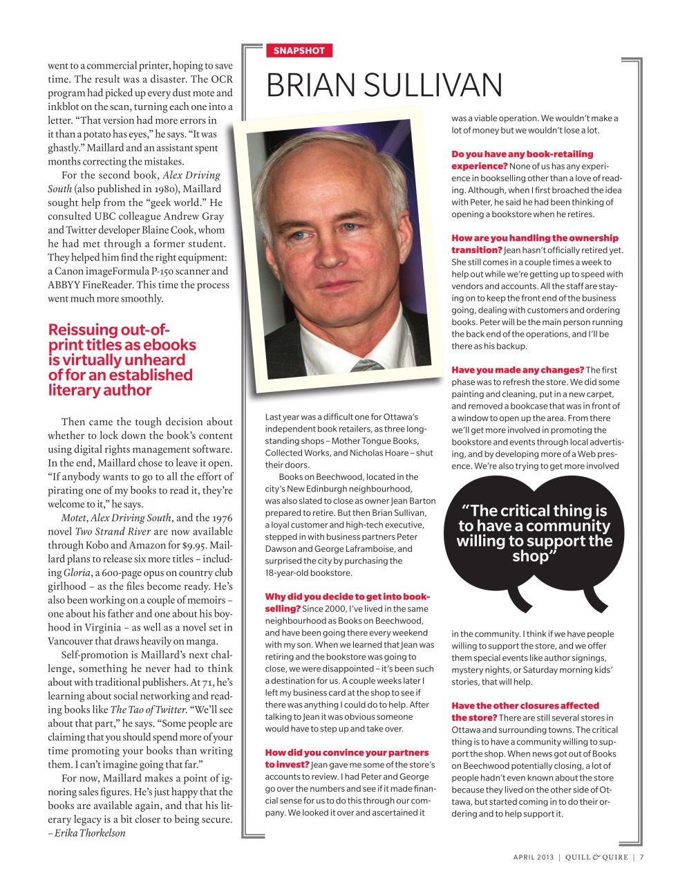 Quill & Quire Preview Pages