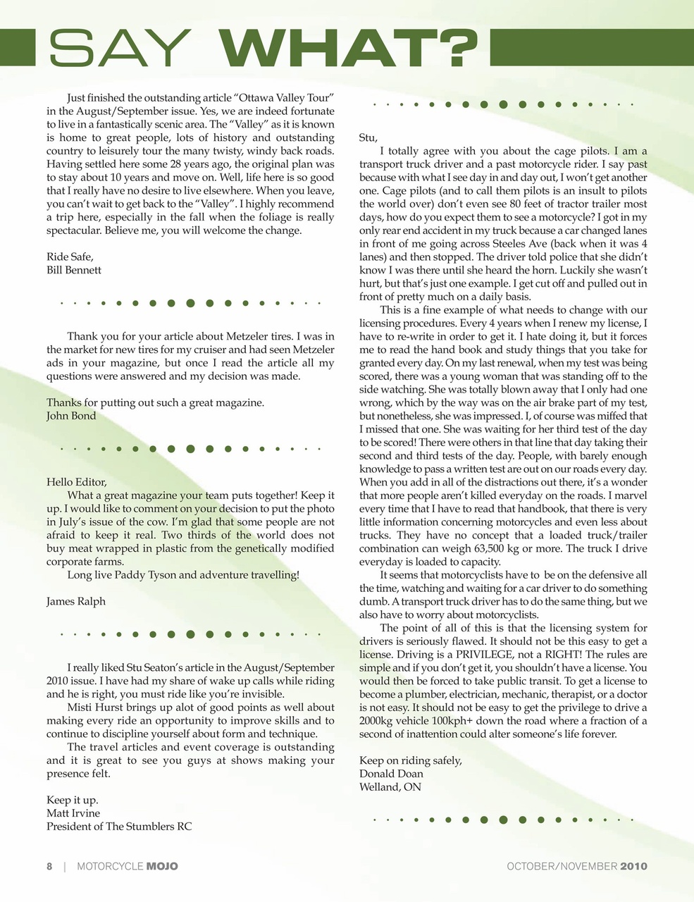 Motorcycle Mojo Preview Pages