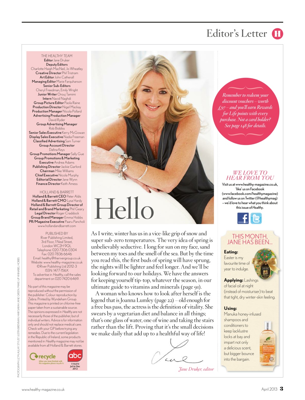 Healthy Magazine Preview Pages