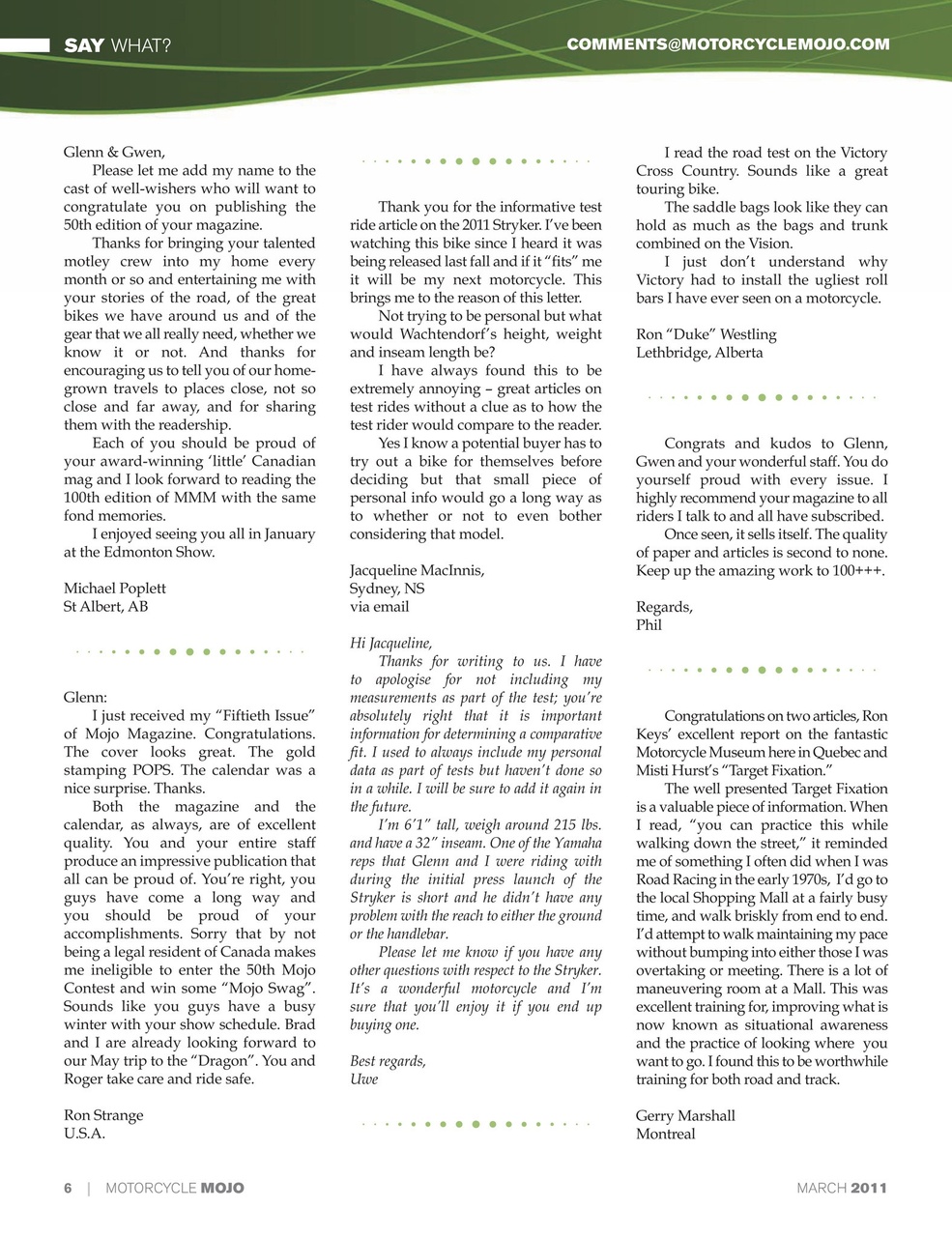 Motorcycle Mojo Preview Pages