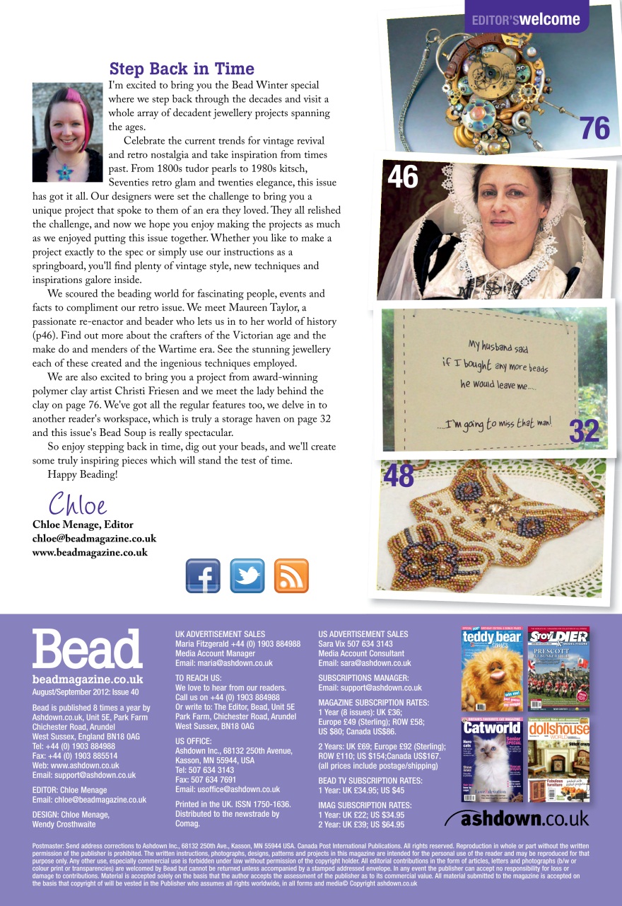 Bead & Jewellery Magazine Preview Pages