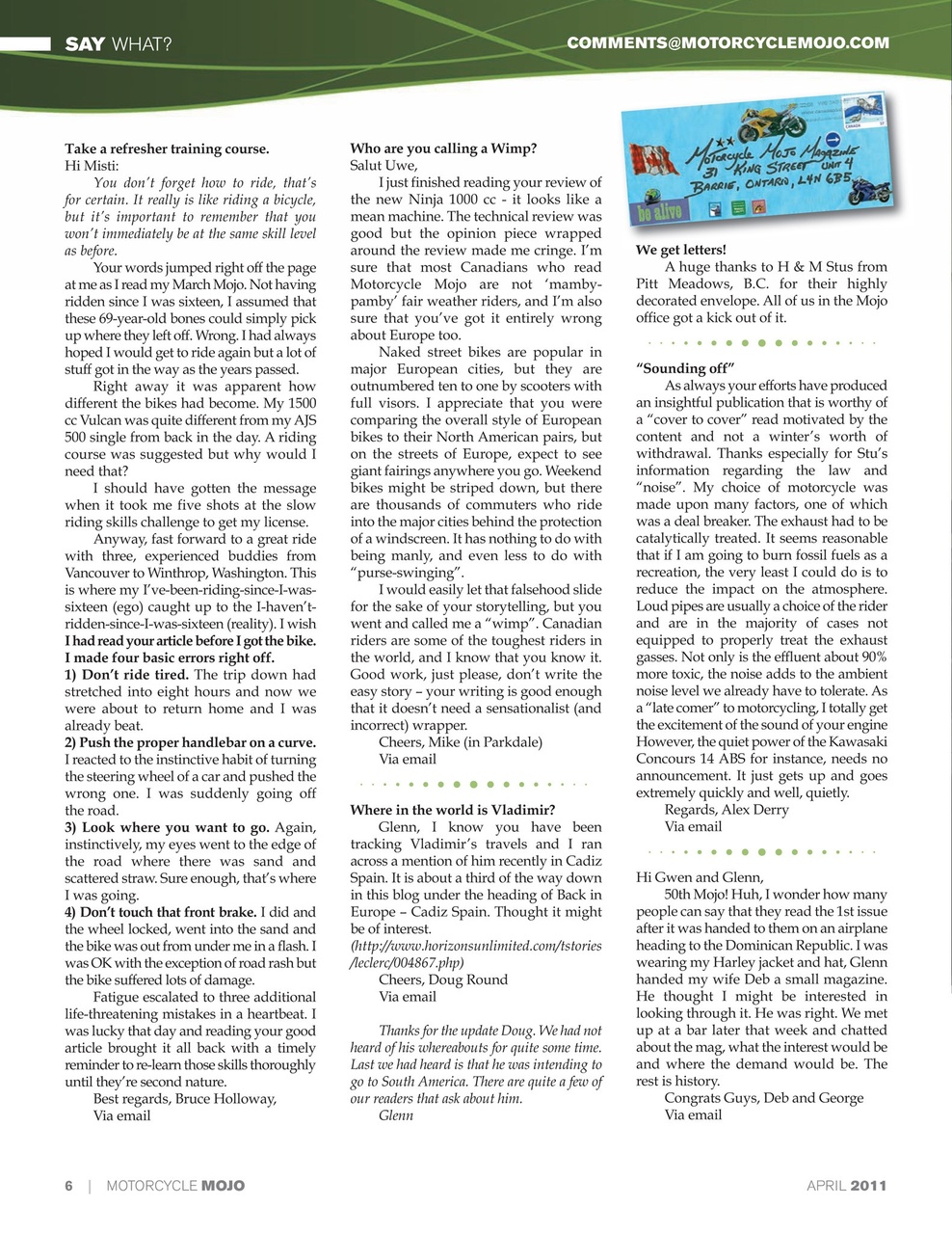 Motorcycle Mojo Preview Pages