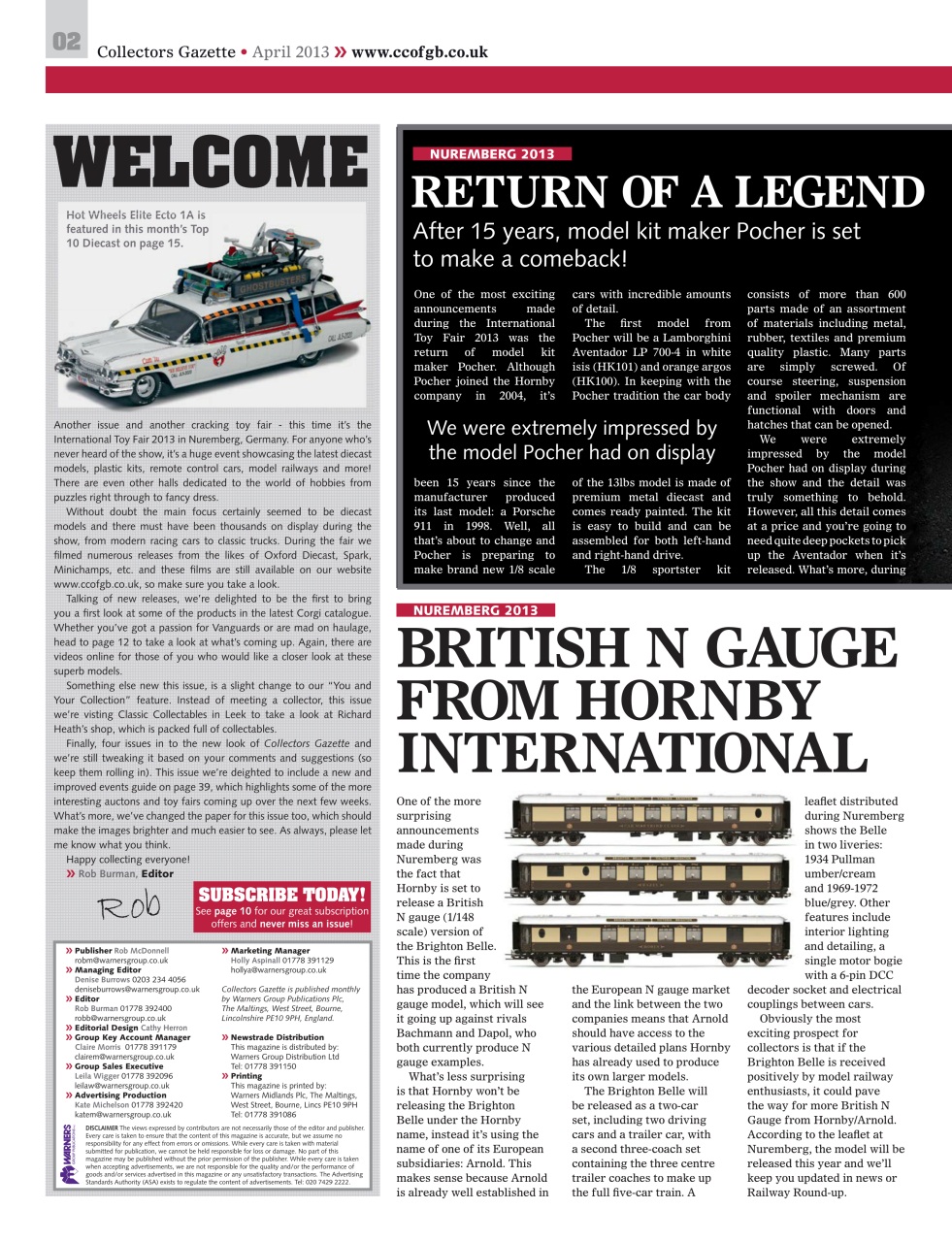 Collectors Gazette Preview Pages