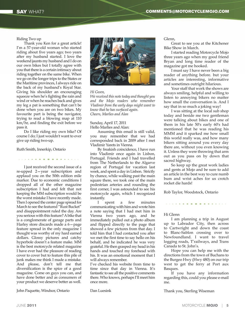 Motorcycle Mojo Preview Pages