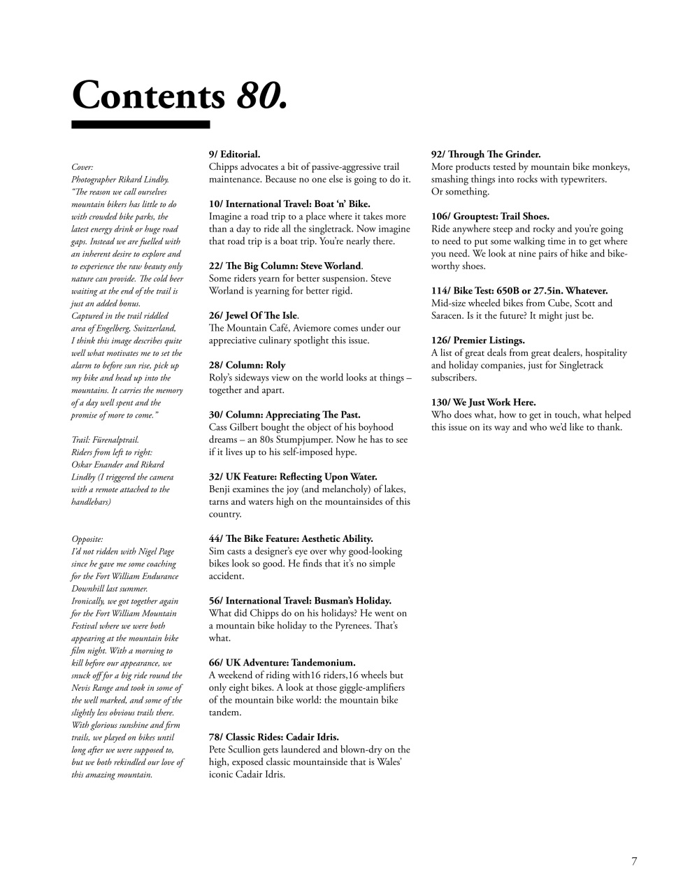 Singletrack Preview Pages