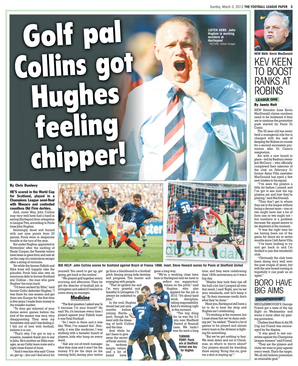 The Football League Paper Preview Pages