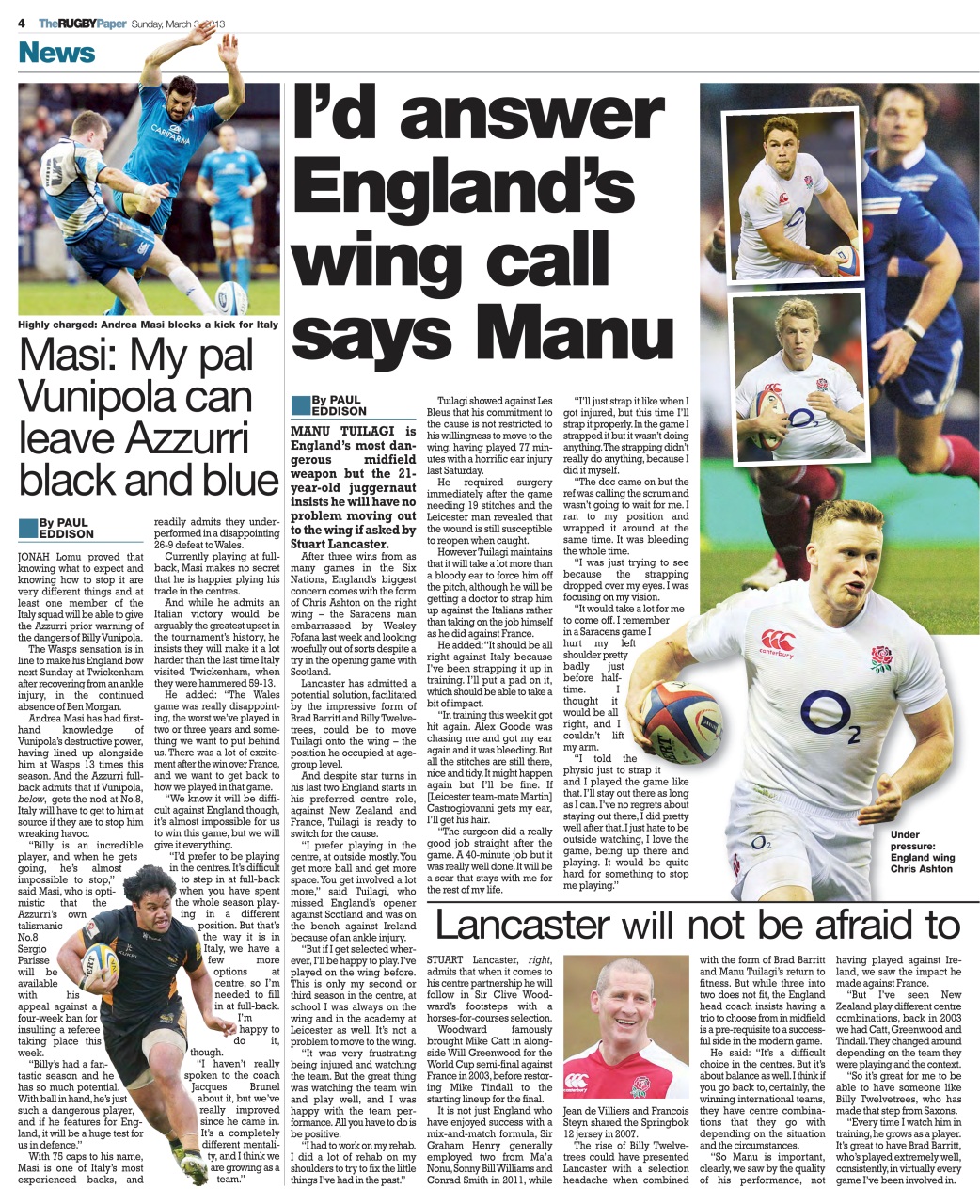 The Rugby Paper Preview Pages