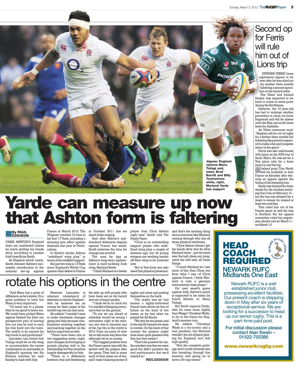 The Rugby Paper Preview Pages