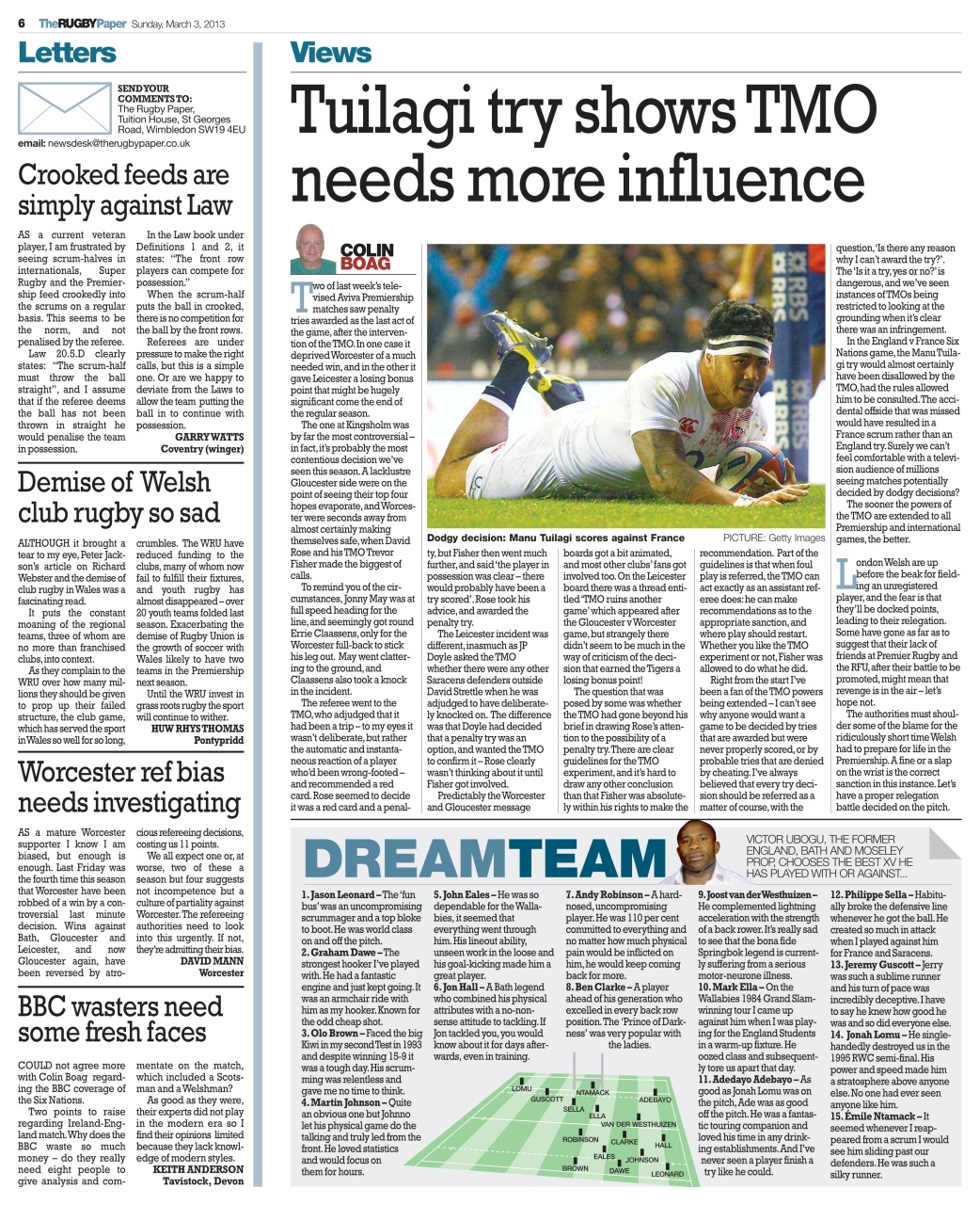 The Rugby Paper Preview Pages