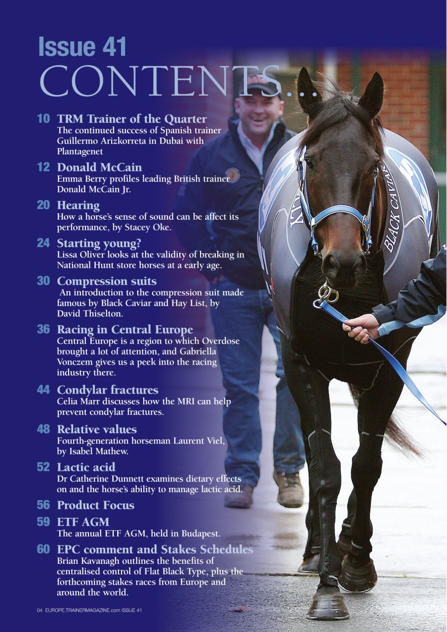 European Trainer Magazine - horse racing Preview Pages