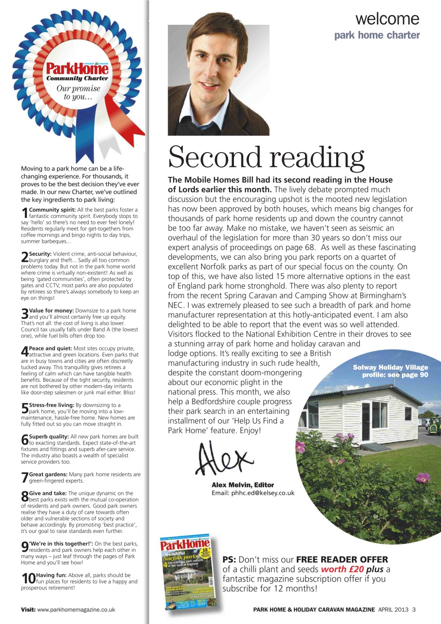 Park Home & Holiday Living Preview Pages