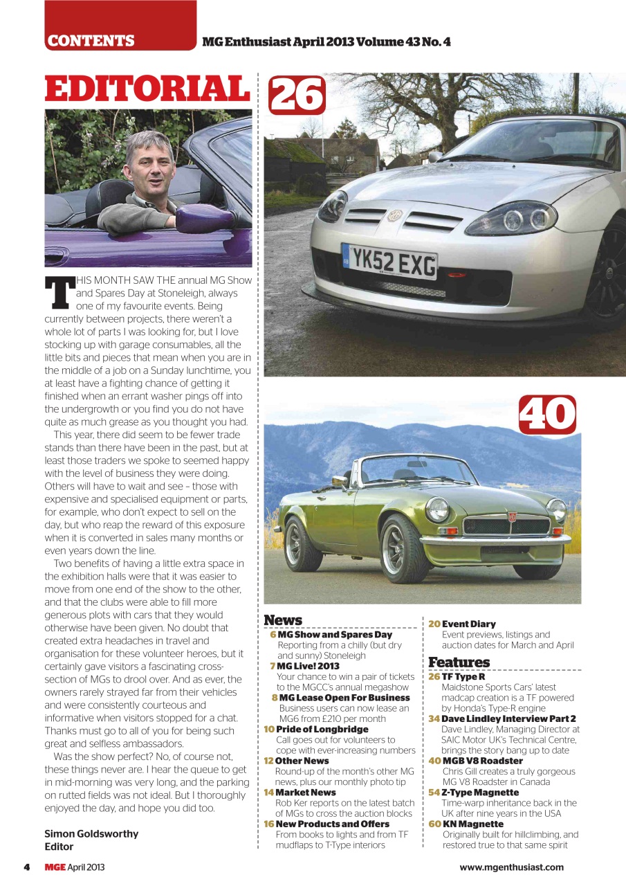 MG Enthusiast Preview Pages