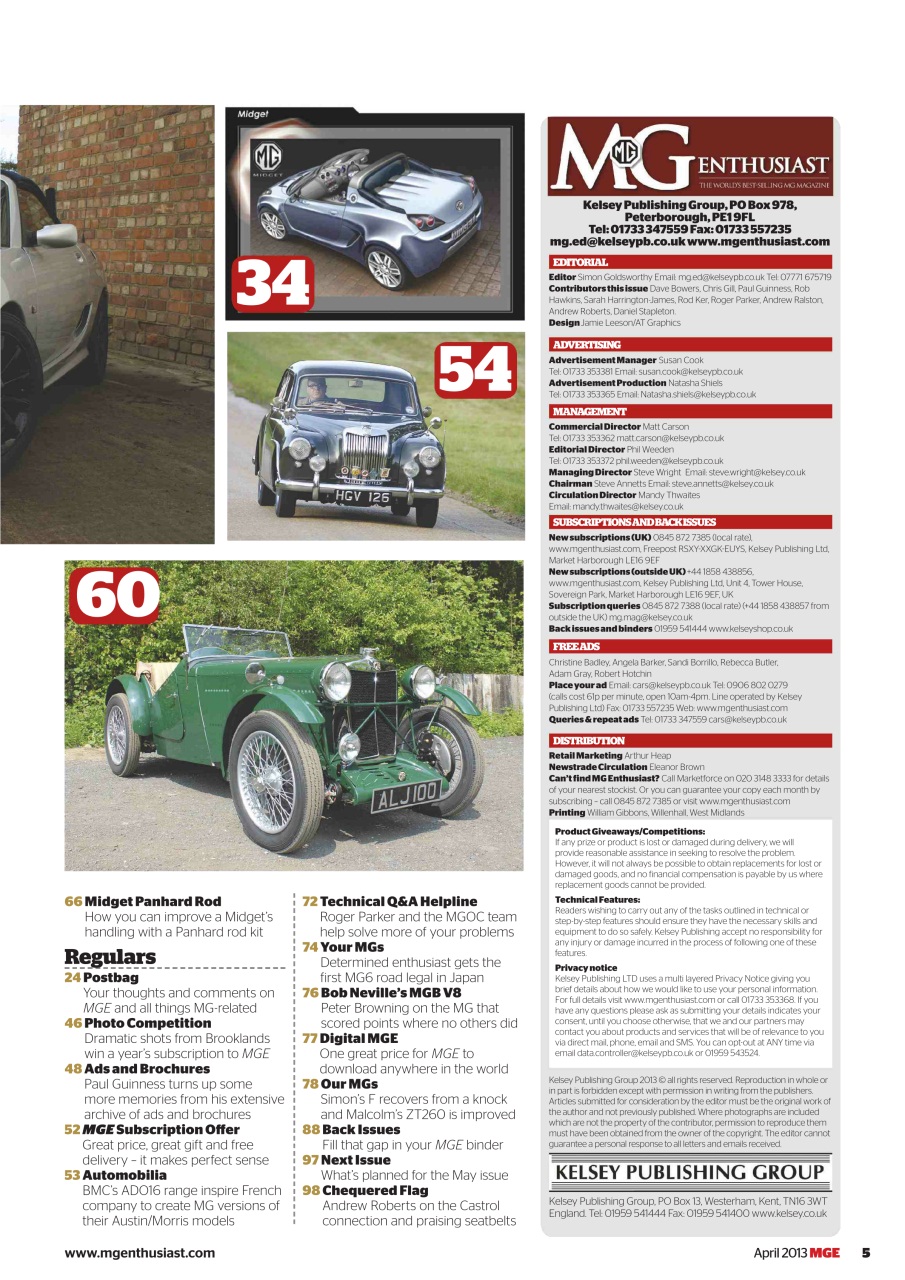MG Enthusiast Preview Pages
