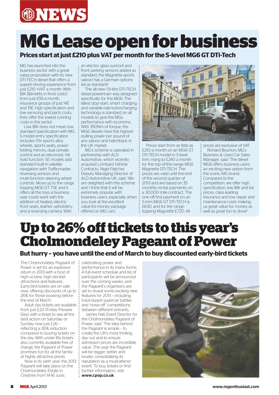 MG Enthusiast Preview Pages