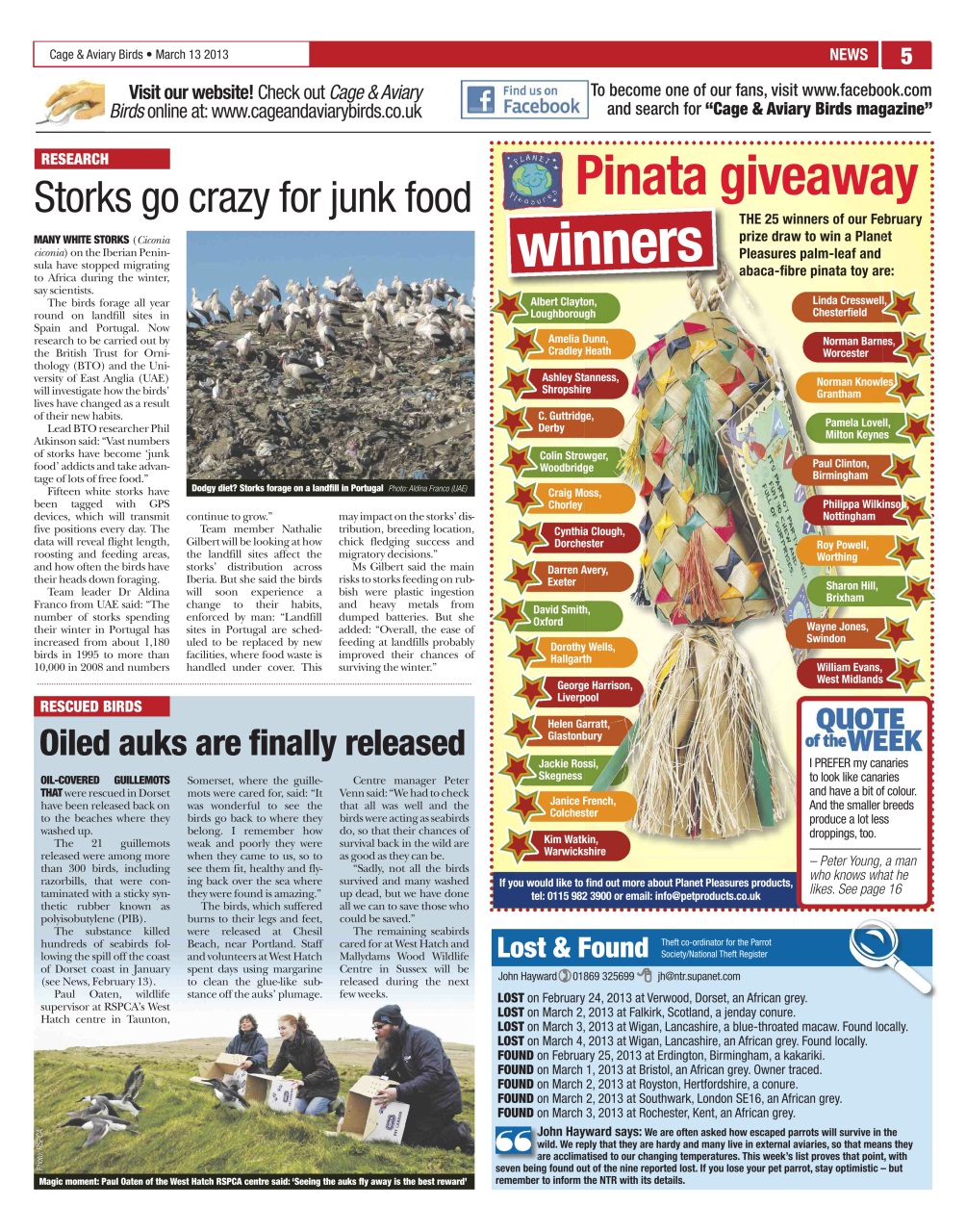 Cage & Aviary Birds Preview Pages