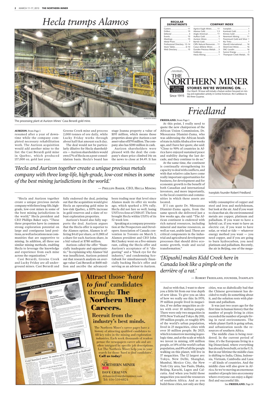 The Northern Miner Preview Pages