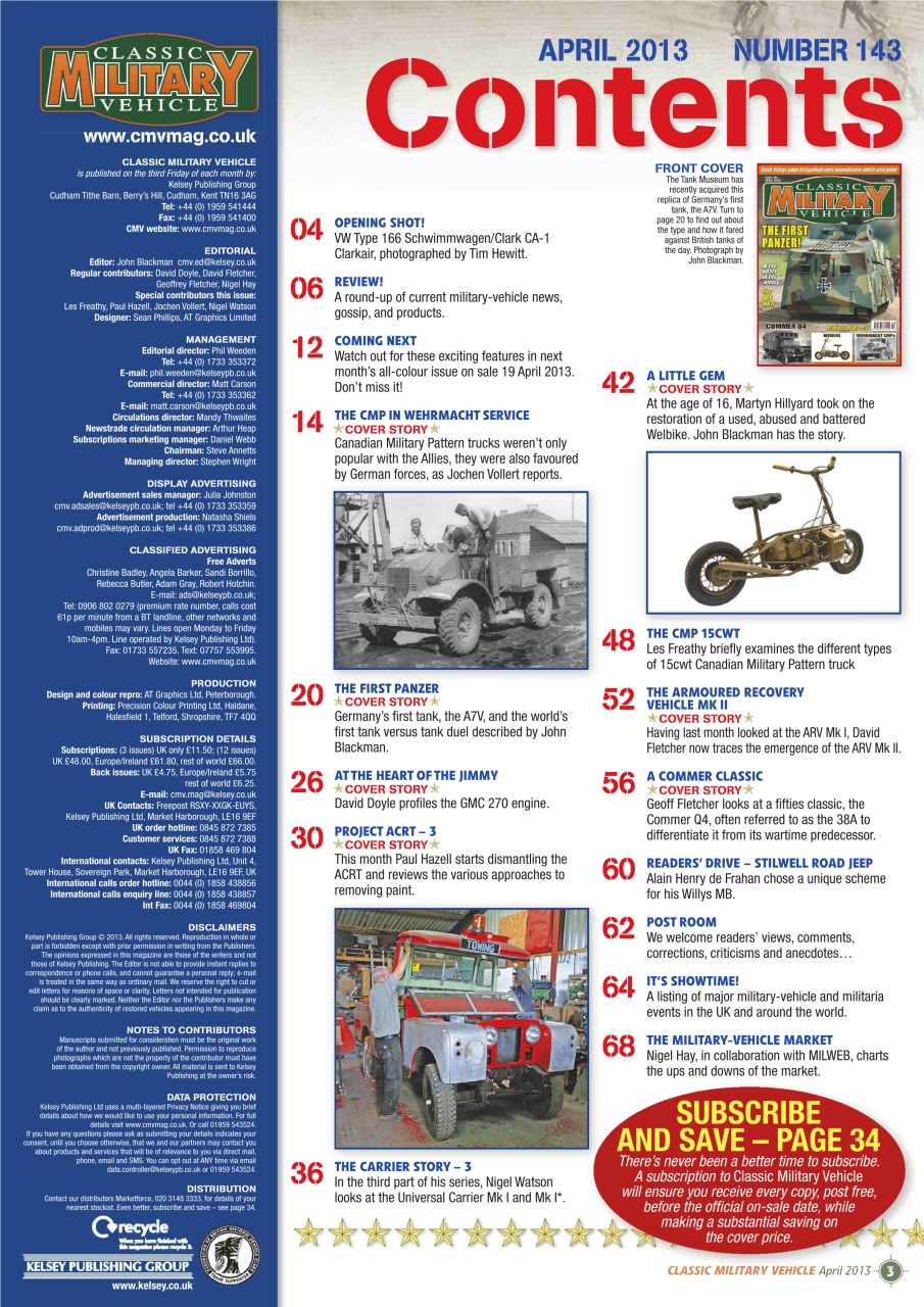 Classic Military Vehicle Preview Pages