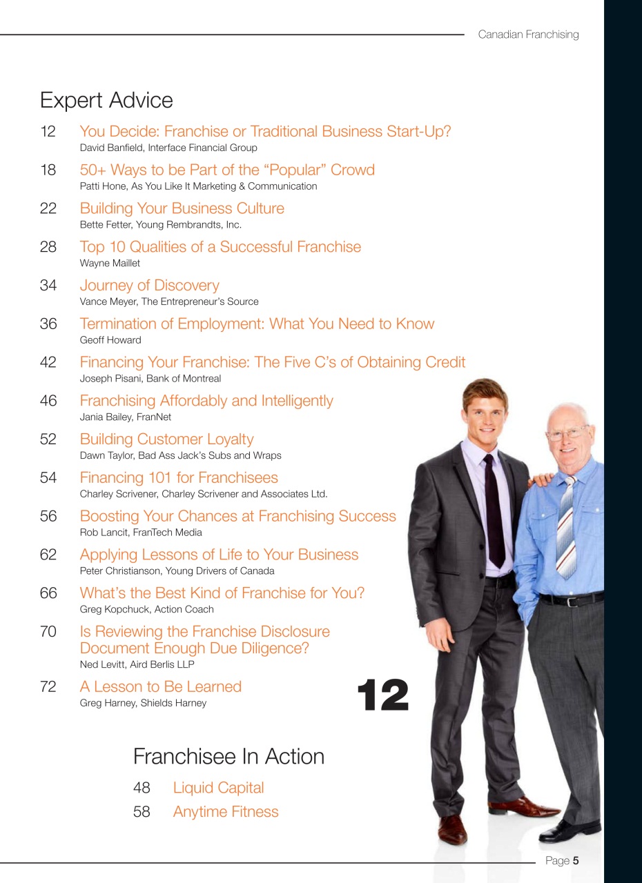 Canadian Franchising Preview Pages