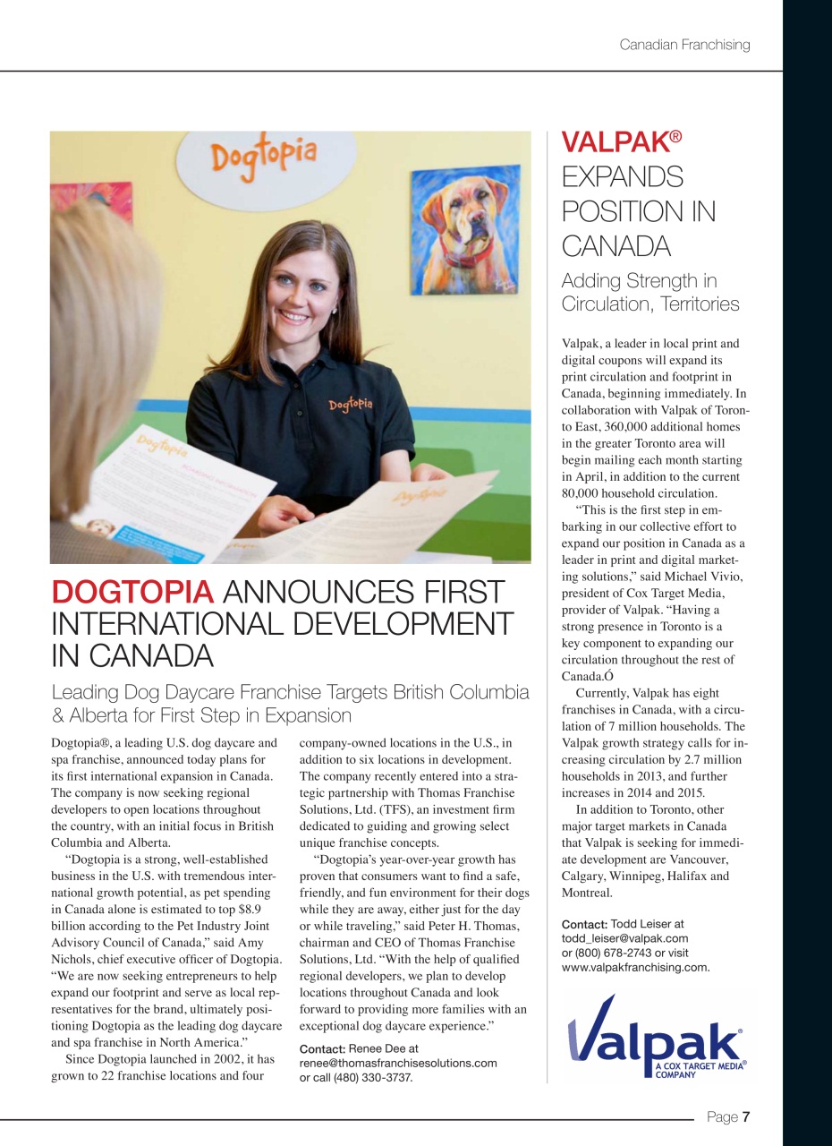 Canadian Franchising Preview Pages