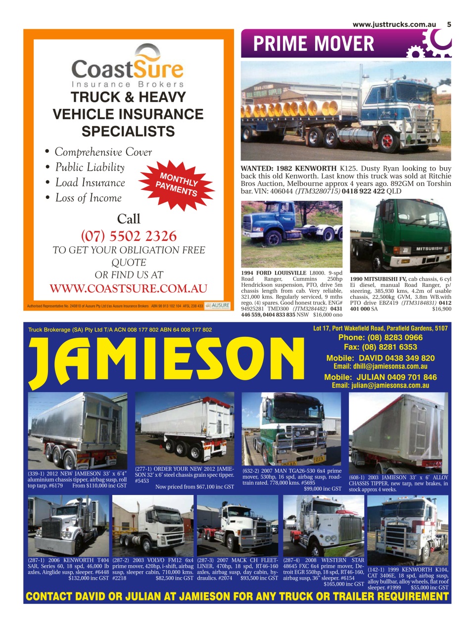 JUST TRUCKS Preview Pages
