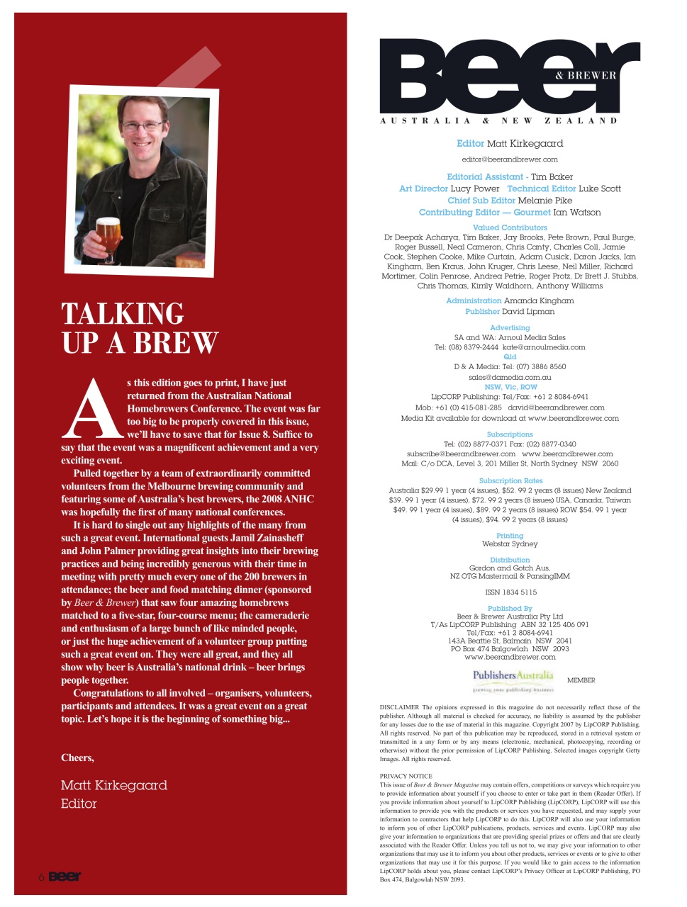 Beer and Brewer Preview Pages
