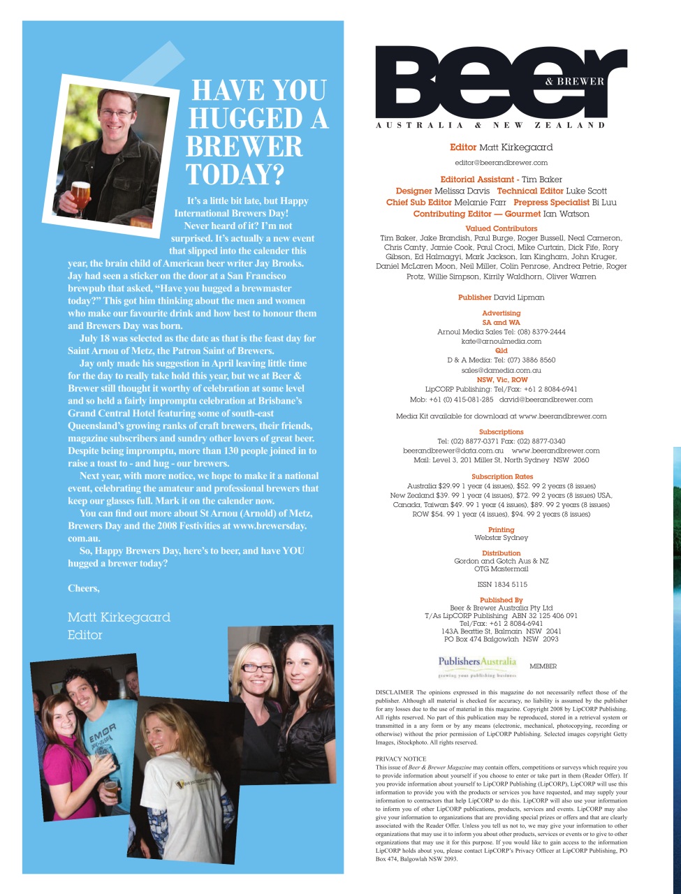 Beer and Brewer Preview Pages