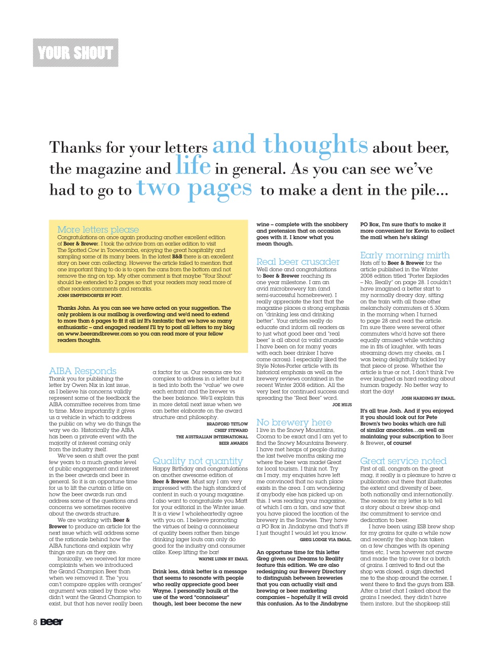 Beer and Brewer Preview Pages