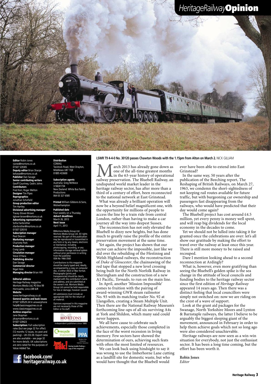 Heritage Railway Preview Pages