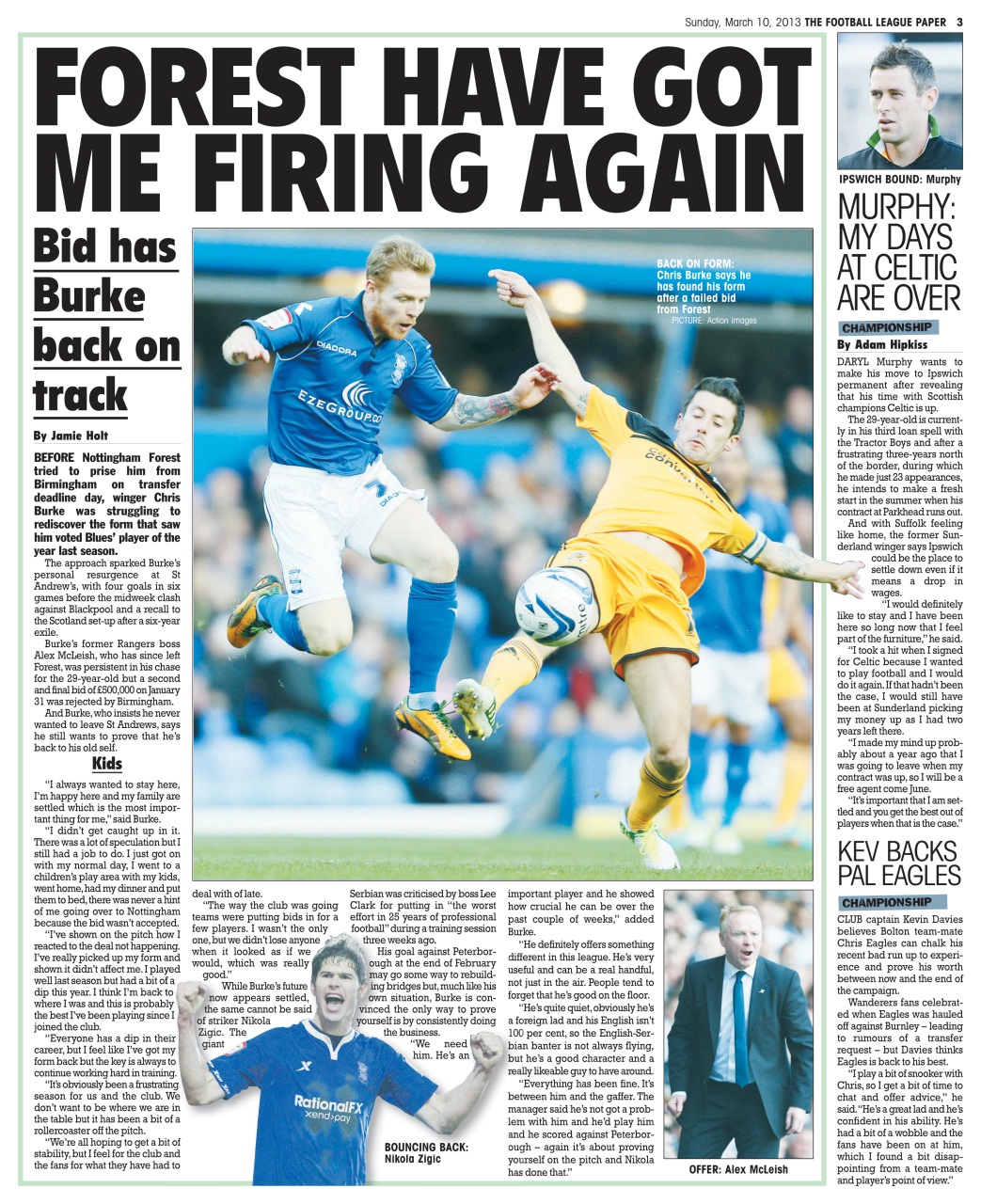 The Football League Paper Preview Pages