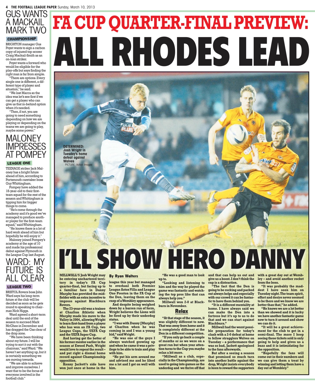 The Football League Paper Preview Pages