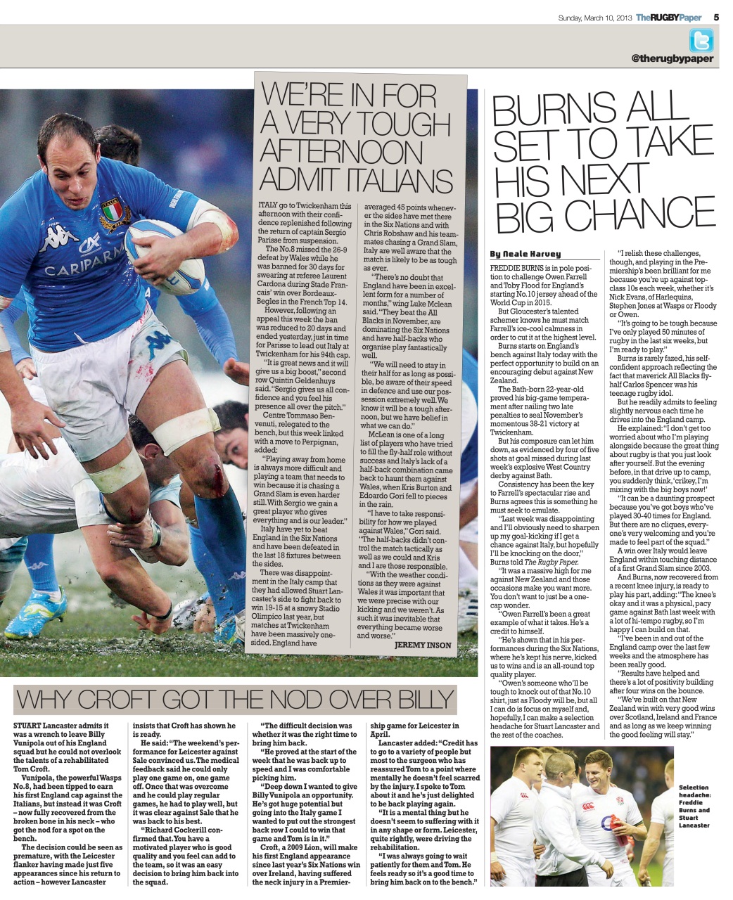 The Rugby Paper Preview Pages