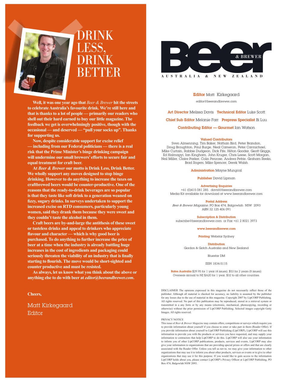 Beer and Brewer Preview Pages