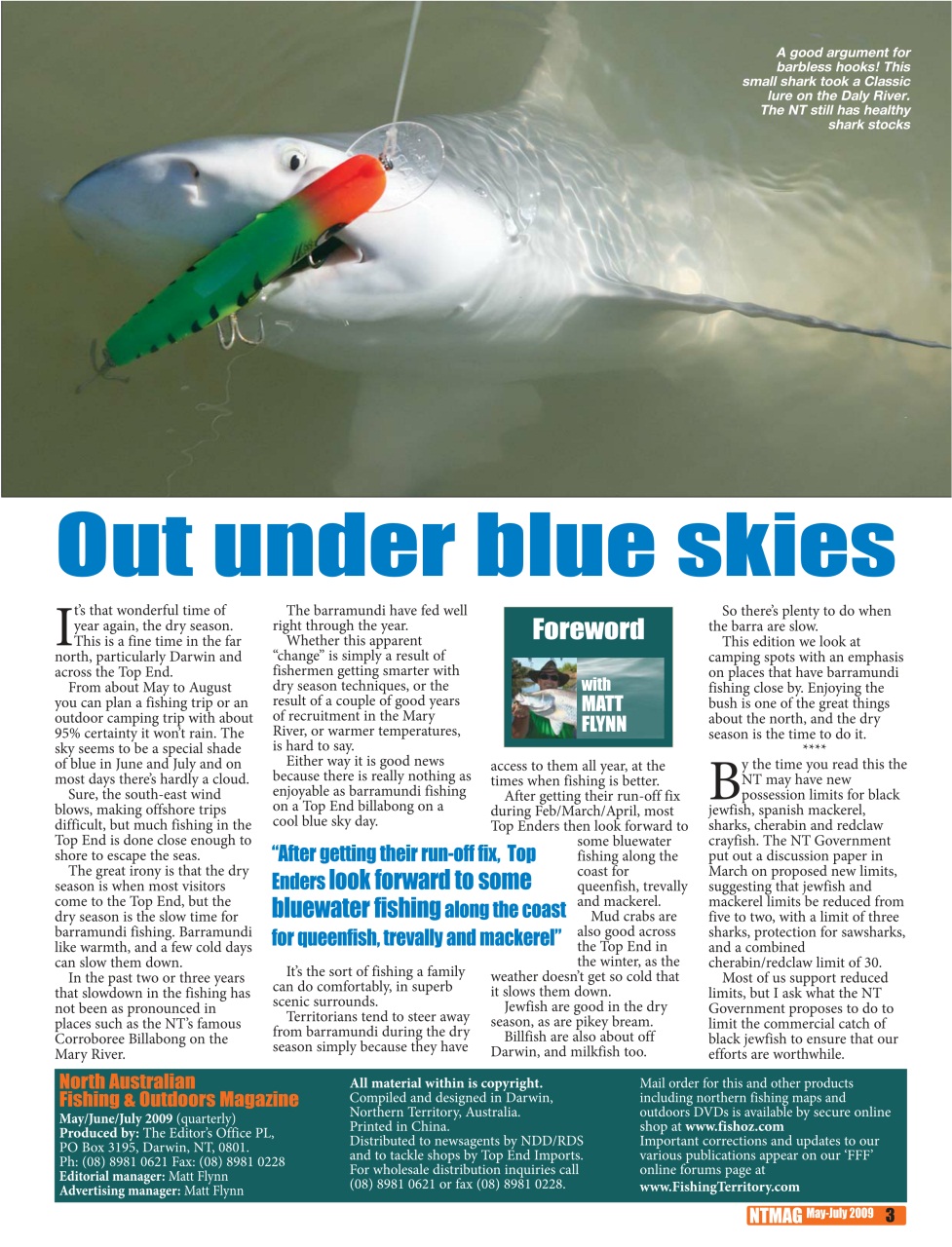 North Australian Fishing and Outdoors Magazine Preview Pages
