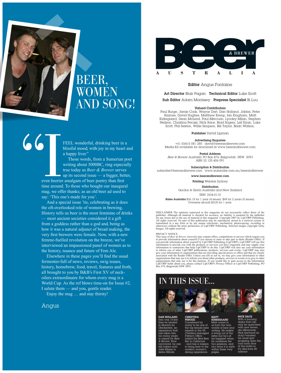 Beer and Brewer Preview Pages