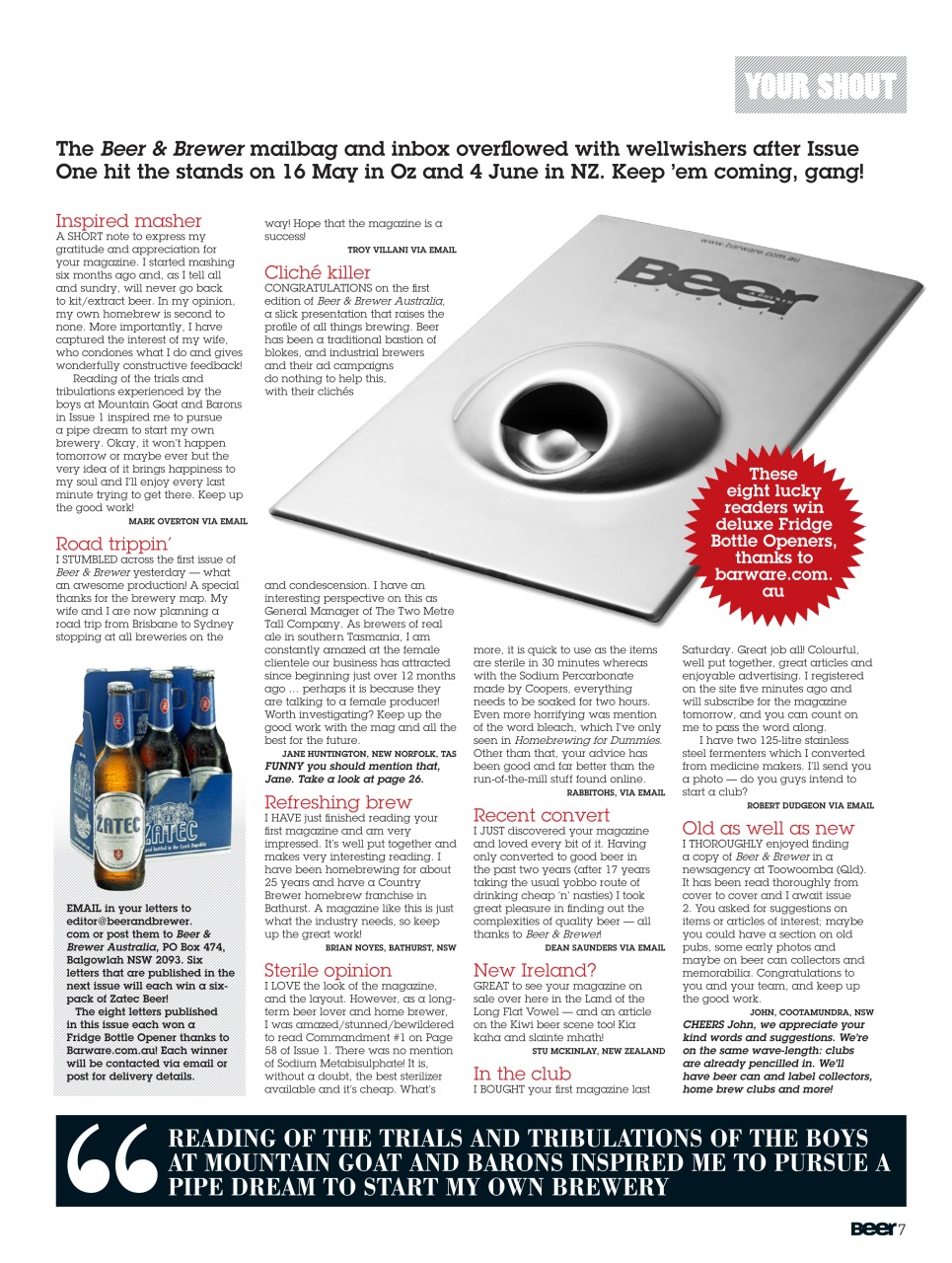 Beer and Brewer Preview Pages