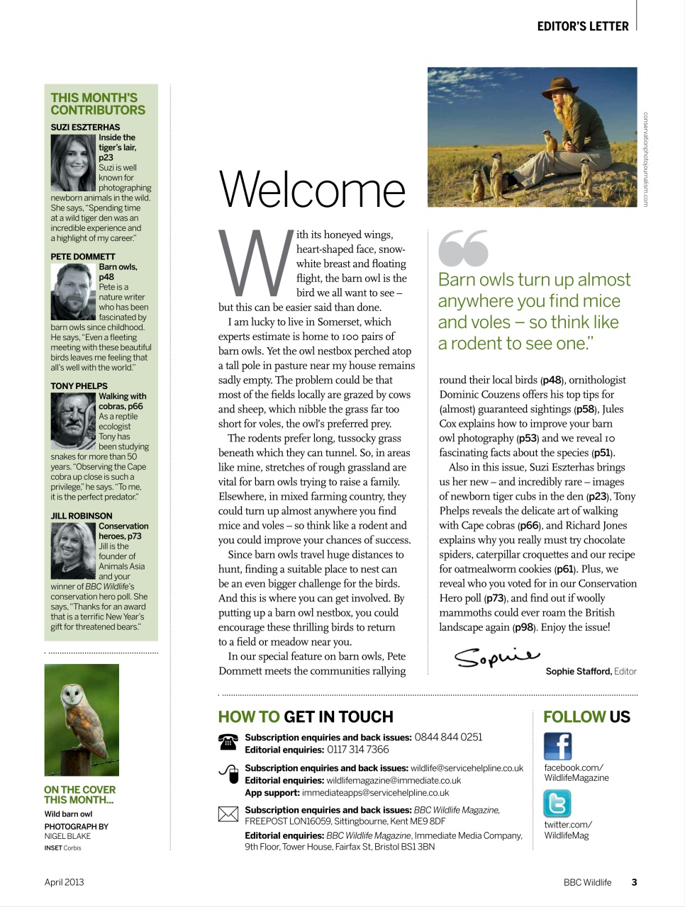 BBC Wildlife Magazine Preview Pages