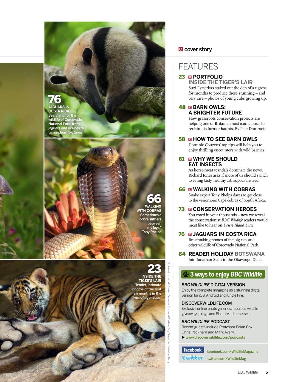 BBC Wildlife Magazine Preview Pages