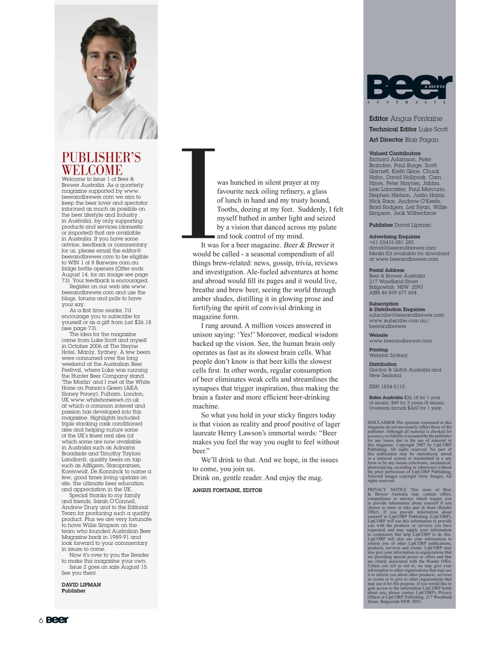 Beer and Brewer Preview Pages