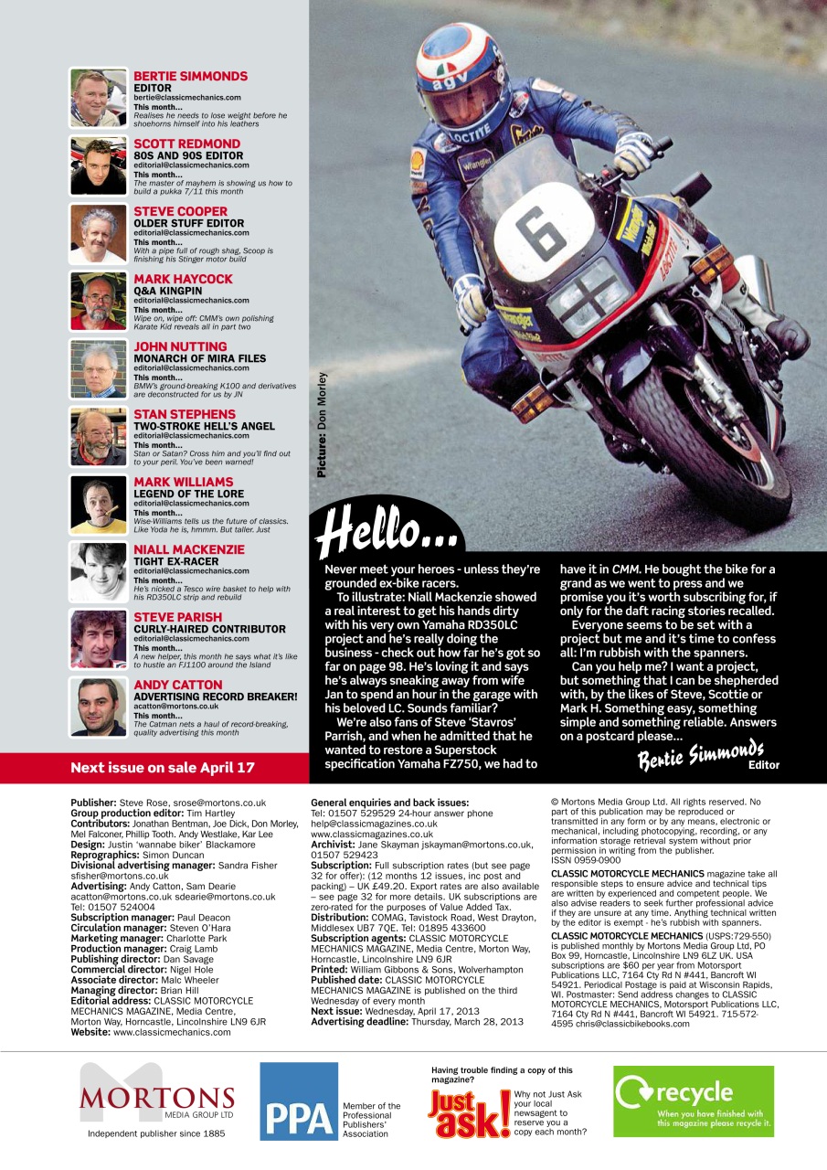 Classic Motorcycle Mechanics Preview Pages