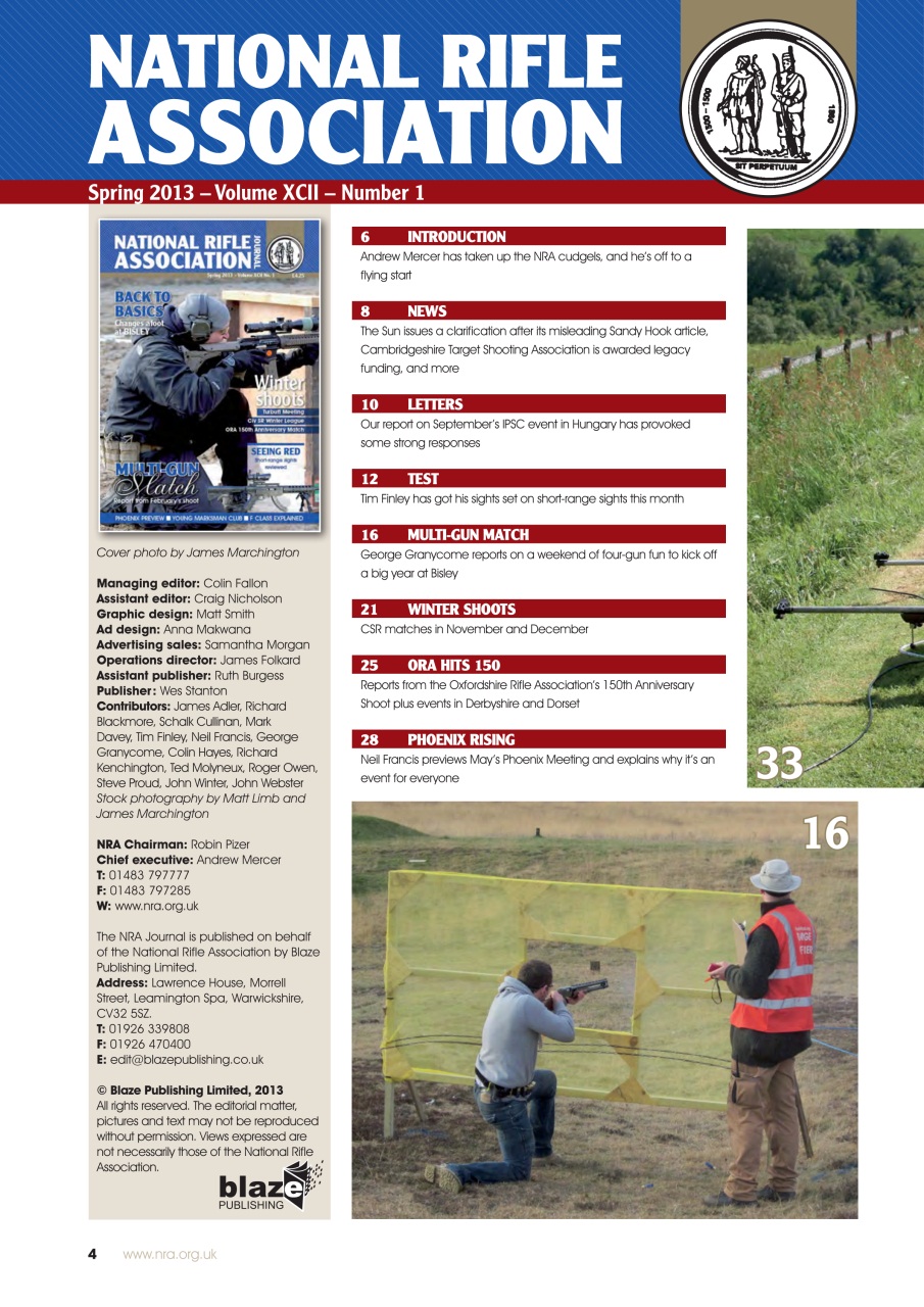 National Rifle Association Journal Preview Pages