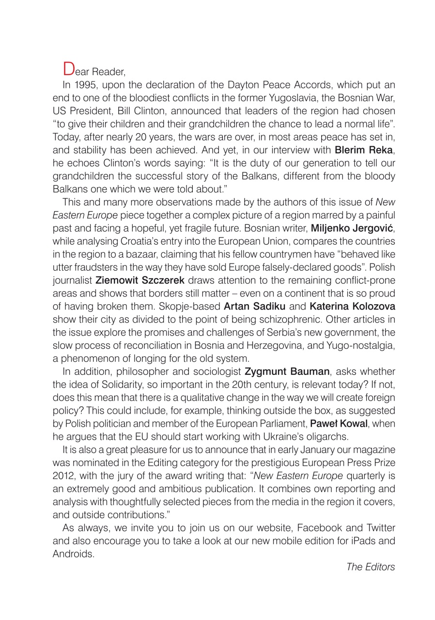 New Eastern Europe Preview Pages